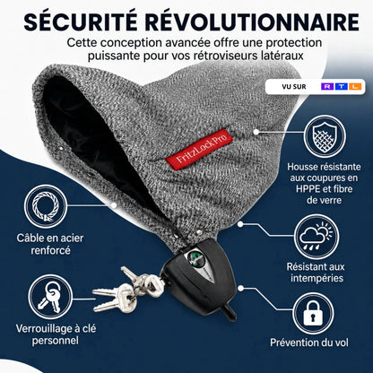 FritzLock Pro – housses pour rétroviseurs avec serrure Master Lock