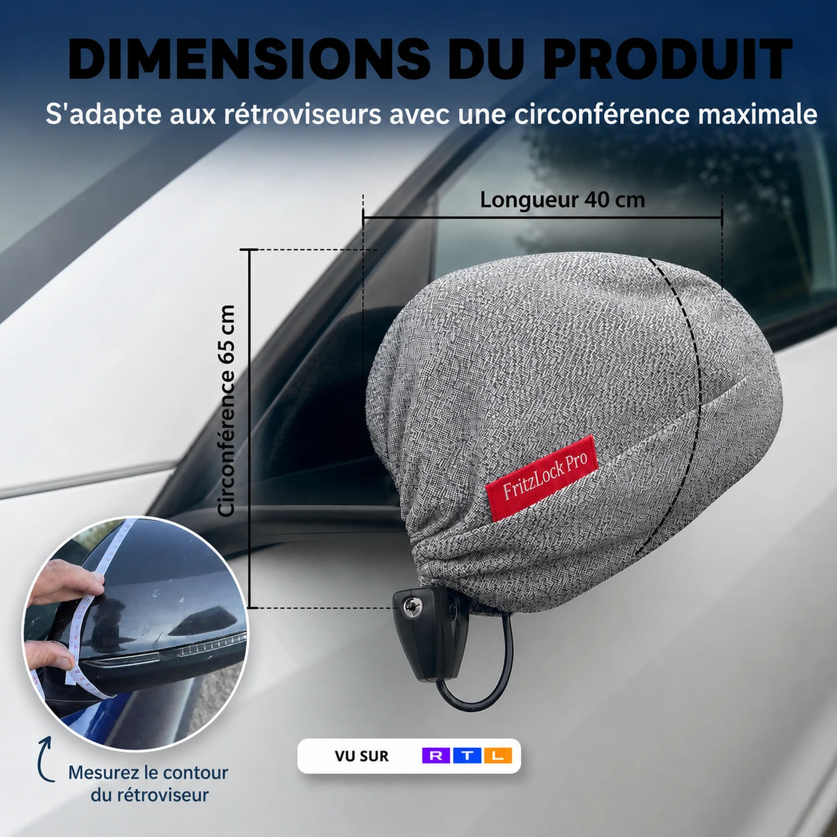 FritzLock Pro – housses pour rétroviseurs avec serrure Master Lock